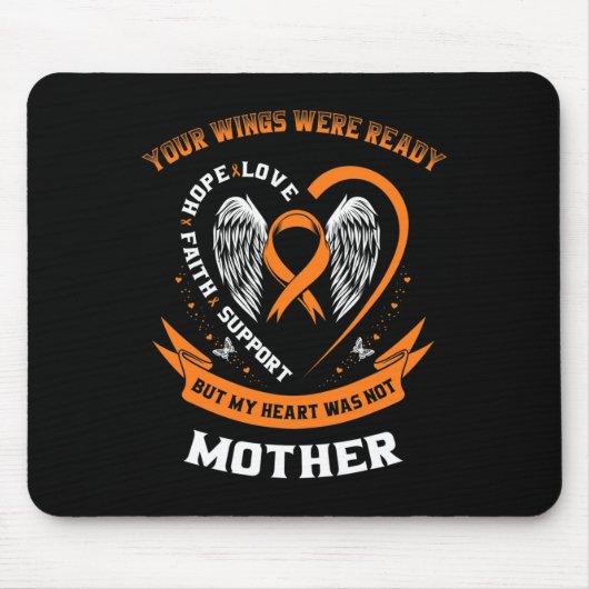 Oranje Leukemie Bewustzijn Moeder Je Vleugels werd Muismat (Voorkant)