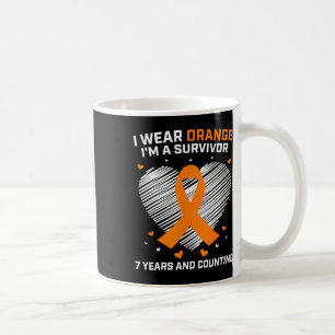 Oranje Leukemie Overlevende Gifts 7 Jaar Kankervri Koffiemok