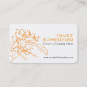 Oranje leveranciers van plant van bloesems boerder visitekaartje (Voorkant)