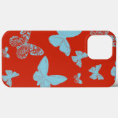 oranje lichtblauw monoboogvlinders Case-Mate iPhone case (Achterkant (horizontaal))