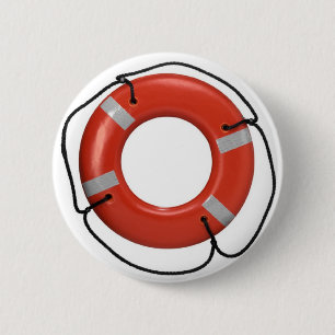 ORANJE LIFE SAVER RONDE BUTTON 5,7 CM