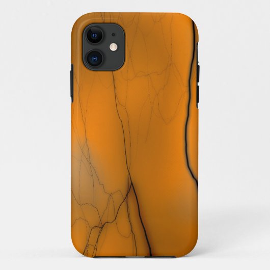 oranje lightning iphone hoesje (Achterkant)