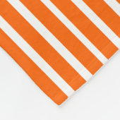 Oranje lijnen en roze dozen fleece deken (Hoek)