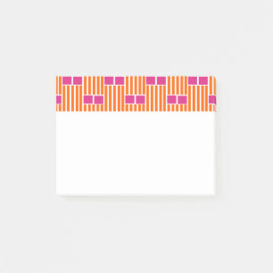 Oranje lijnen en roze dozen post-it® notes