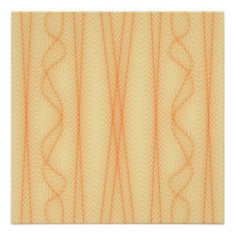 Oranje lijnen op gele achtergrond perfect poster