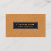 Oranje lijnstructuur en blauwe achtergrond visitekaartje (Voorkant)