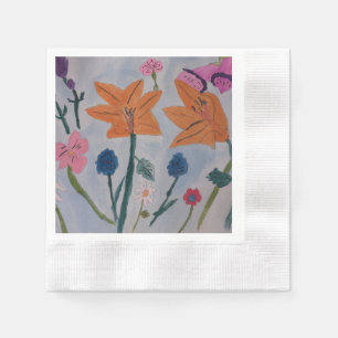Oranje Lilies Paper Napkin Servet