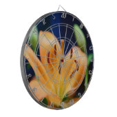 Oranje Lilly Flower Blossom Dartbord (Voorkant Links)