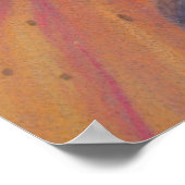 oranje Lily bloem moderne abstracte kunst Poster (Hoek)