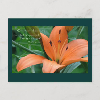 Oranje Lily Briefkaart