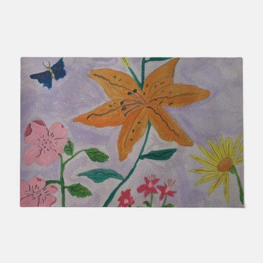 Oranje Lily Deurmat (Voorkant)