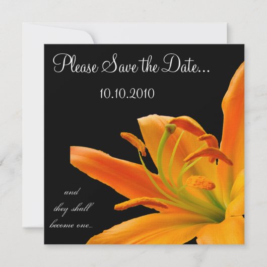 Oranje Lily Save-the-date Save The Date (Voorkant)