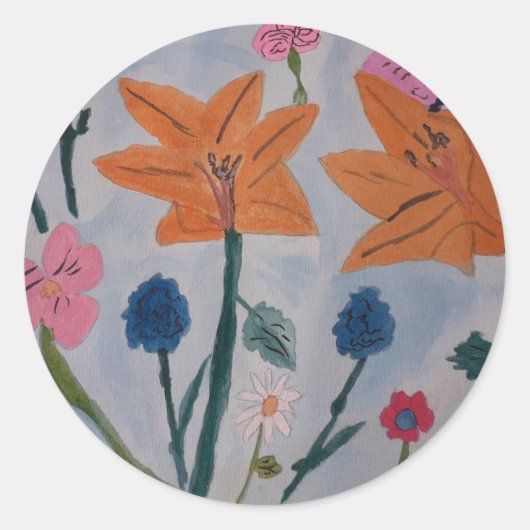 Oranje Lily Sticker (Voorkant)