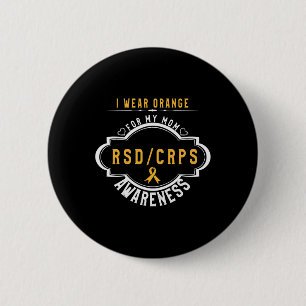 Oranje lint CRPSRSD bewustzijn en ondersteuning vo Ronde Button 5,7 Cm
