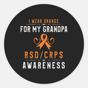 Oranje lint CRPSRSD Bewustzijn voor opa - Gran Ronde Sticker