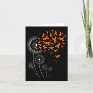 Oranje lint en paardenbloem leukemie bewustzijn ma kaart