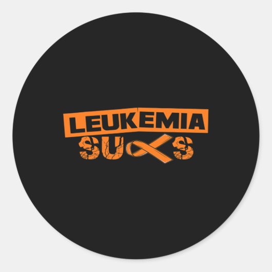 Oranje lint I leukemie pap september Ronde Sticker (Voorkant)