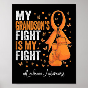 Oranje lint kleinzoon leukemie bewustzijn poster