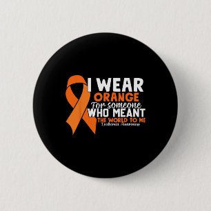 Oranje Lint Leukemie Bewustzijn Bloedkanker Ronde Button 5,7 Cm