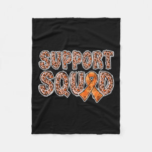Oranje lint luipaard print support squad crps 1 fleece deken