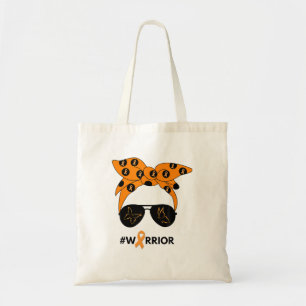 Oranje lint nierkanker krijger Bandana Unbre Tote Bag