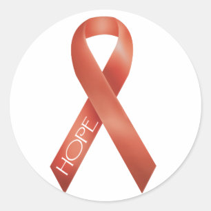 Oranje lint ronde sticker