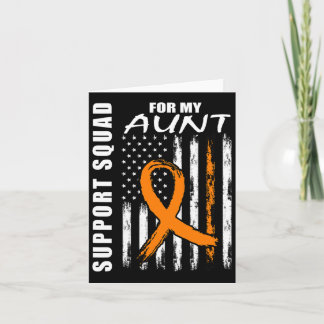 Oranje lint Tante Leukemie Bewustzijn USA Flag Can Kaart