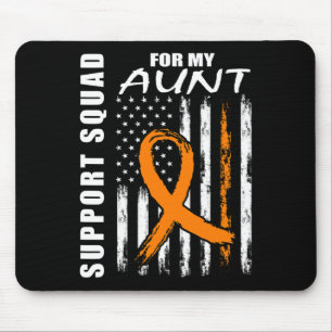 Oranje lint tante Leukemie bewustzijn Usa vlag Kan Muismat