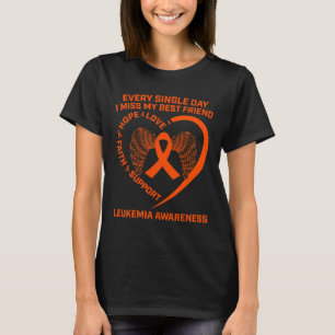 Oranje lint van hartleukemie bewustzijn Geheugen v T-shirt