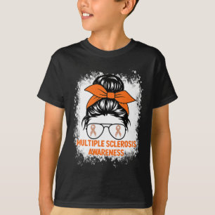 Oranje lint vrouwen MS multiple sclerose T-shirt