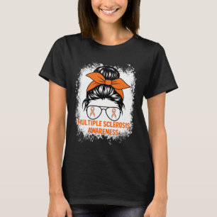 Oranje lint vrouwen MS multiple sclerose T-shirt