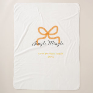 Oranje lintbelletje Mingle retro boho familienaamd Sherpa Deken
