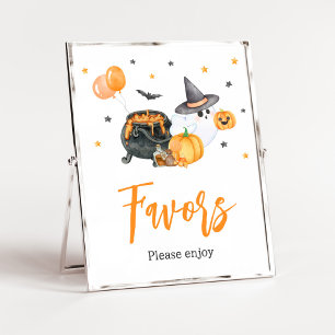 Oranje Little Boo Ghost Baby shower Favorieten Poster