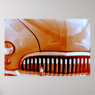 Oranje lood Sled Poster