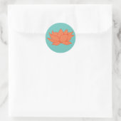 Oranje Lotus Flower Sticker (Tas)