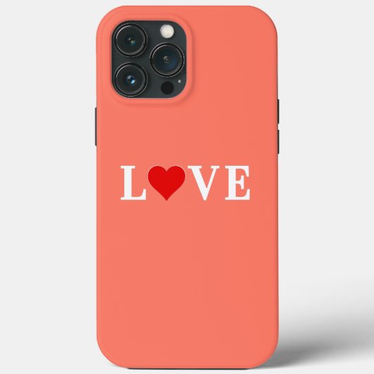 Oranje LOVE-hart Case-Mate iPhone Case (Achterkant)