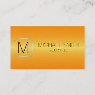 Oranje Luxe Roestvrij staal Monogram Visitekaartje
