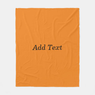 Oranje Maak Je Eigen Tekst Toevoegen Aangepast Fleece Deken