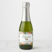 Oranje Main Squeeze Mini Champagne flesetiket Sparkling Wijnetiket (Voorkant)