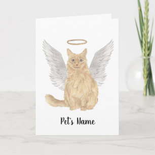 Oranje Maine Coon Sympathie Memorial Kaart