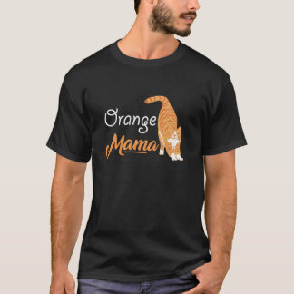 Oranje mama Tabby Kat Sinaasappel Kat Mama Sinaasa T-shirt