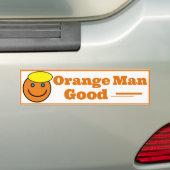 ORANJE MAN GOOD BUMPERSTICKER (Op auto)