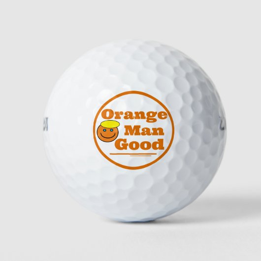 ORANJE MAN GOOD GOLFBALLEN (Voorkant)