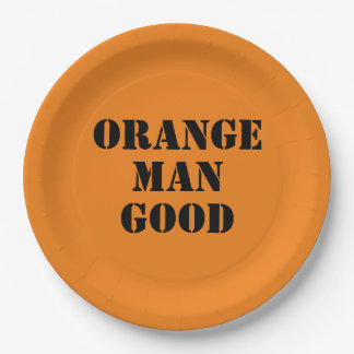 Oranje Man Good President Donald Trump 45th Papieren Bordje