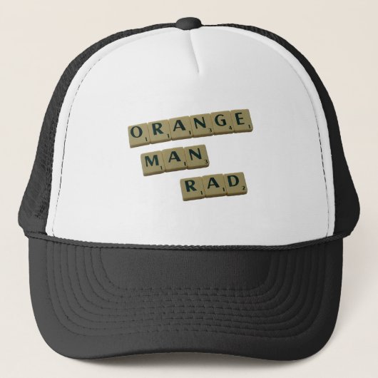 Oranje Man Rad Trucker Pet (Voorkant)