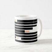 Oranje Man Slecht afgewerkt Koffiemok (Voorkant rechts)