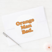 Oranje Man Slecht Ronde Sticker (Envelop)