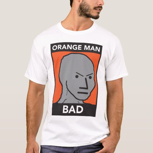 Oranje Man Slecht T-shirt (Voorkant)