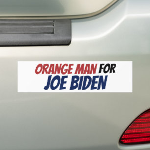 Oranje Man voor Joe Biden Democrats Sarcastic 2024 Bumpersticker