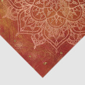 Oranje Mandala & Gold Glam Modern Chic Tissuepapier (Detail)